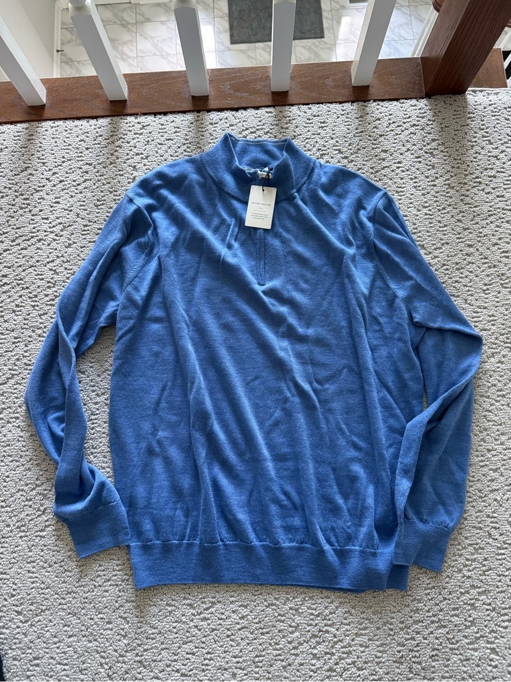 Peter Millar Men’s Blue Quarter Zip - NWT size XL